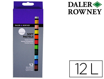 LAPICES PASTEL OLEO DALER ROWNEY SIMPLY SUAVE CAJA DE 12 COLORES SURTIDOS