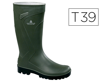 BOTA DELTAPLUS DE SEGURIDAD JOUCA PVC VERDE SUELA DE TACOS TALLA 39