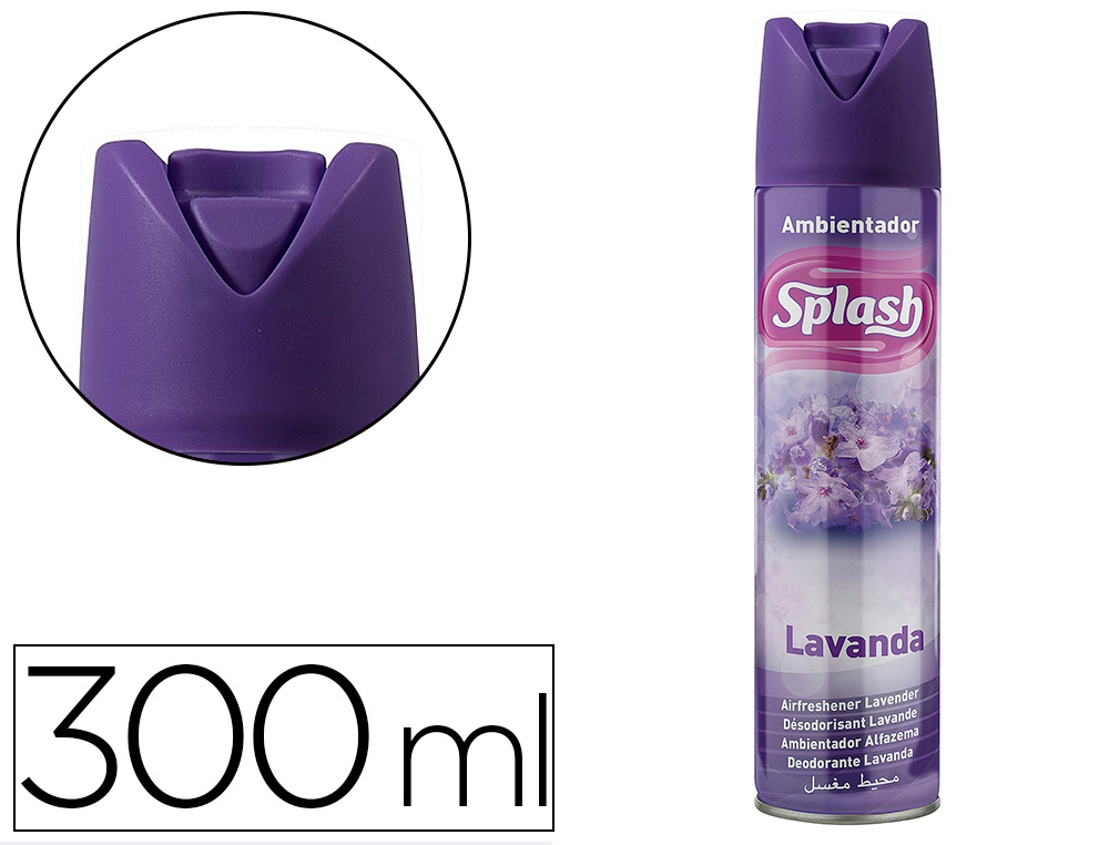 AMBIENTADOR SPRAY SPLASH AROMA LAVANDA BOTE DE 300 ML